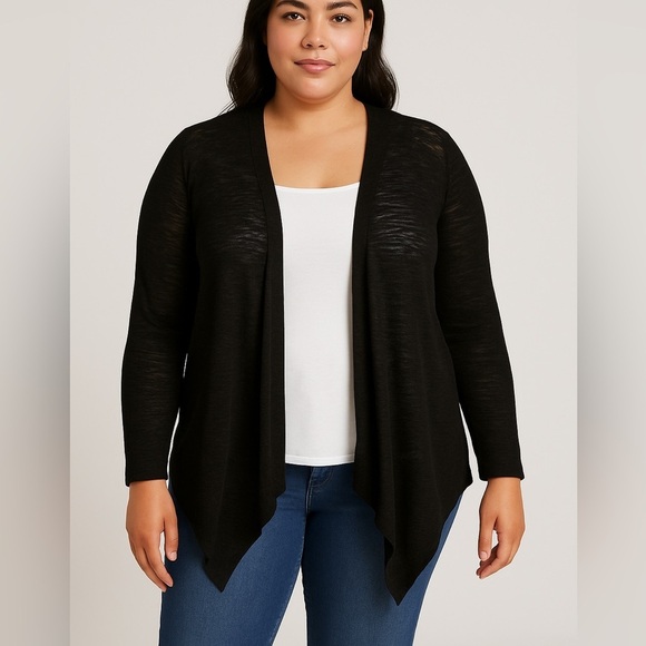 Torrid Black Open-Front Sweater, 00x - Picture 1 of 8